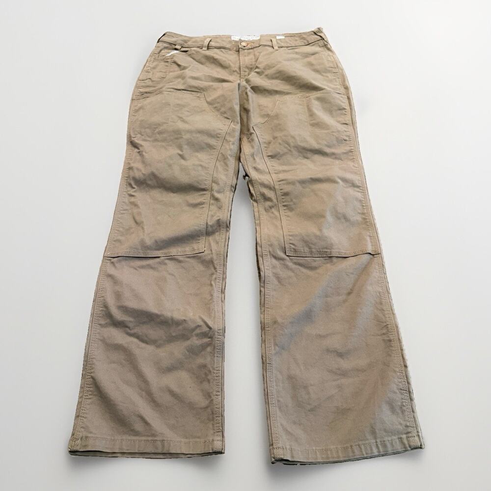 Ariat Rebar Mens Brown Perfect Rise Straight Double Knee Canvas Pants Size 33R